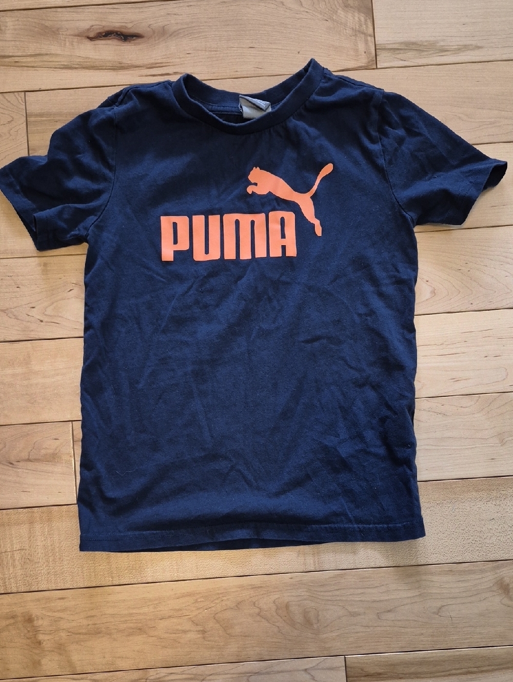 Boys Size 7 Puma Navy Blue Tee Shirt